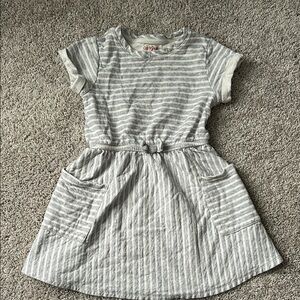 Cat & Jack Gray Casual Sundress Short Sleeve Crew Neck